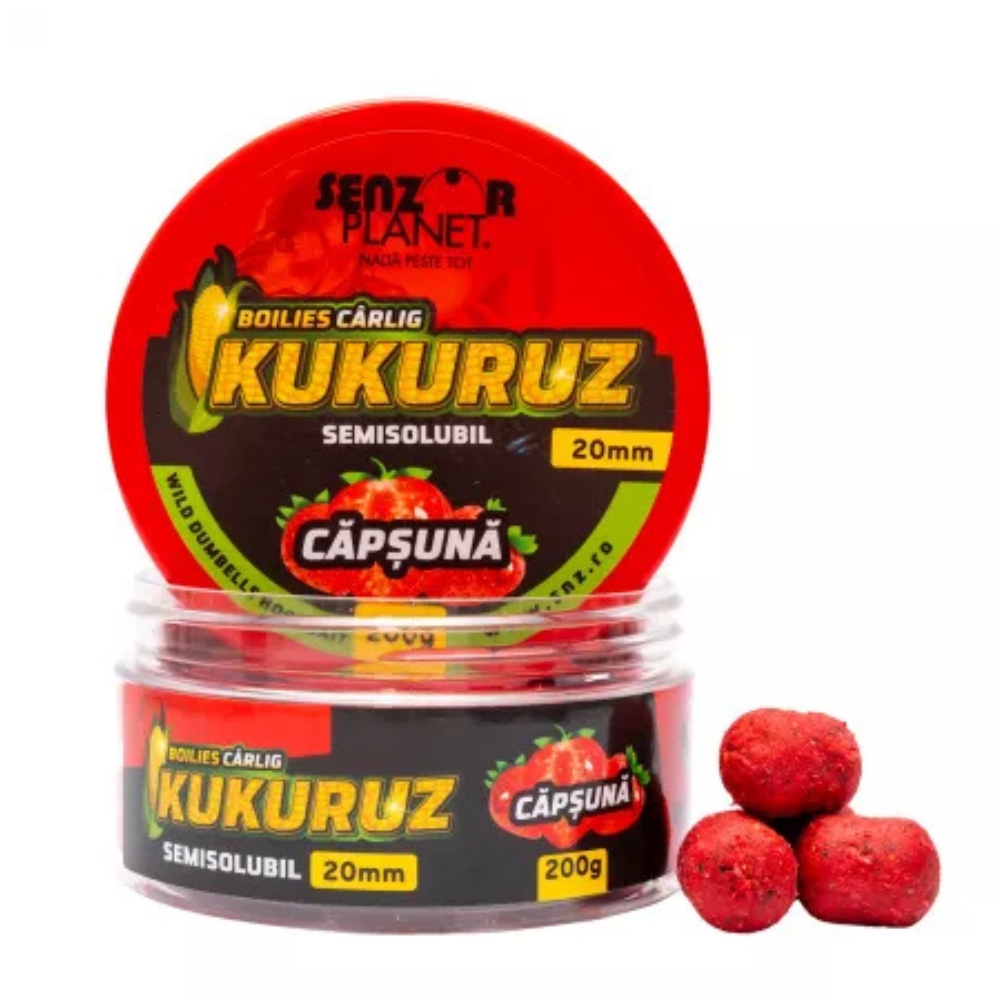 Boilies Kukuruz Pentru Carlig Capsuna 16 mm - 200 g