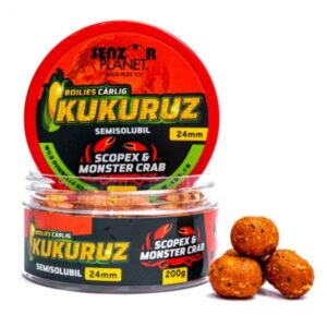 Boilies Kukuruz Pentru Carlig Scopex-Monster Crab 24 mm - 200 g