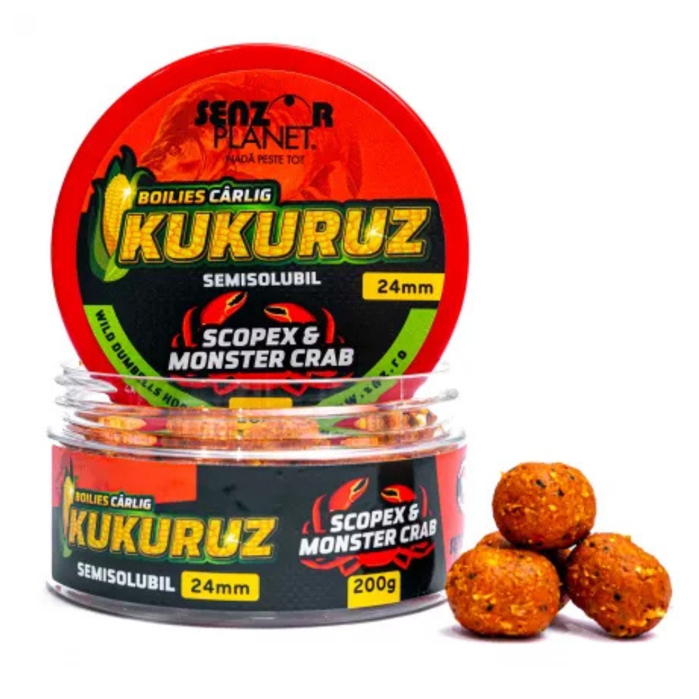 Boilies Kukuruz Pentru Carlig Scopex-Monster Crab 24 mm - 200 g
