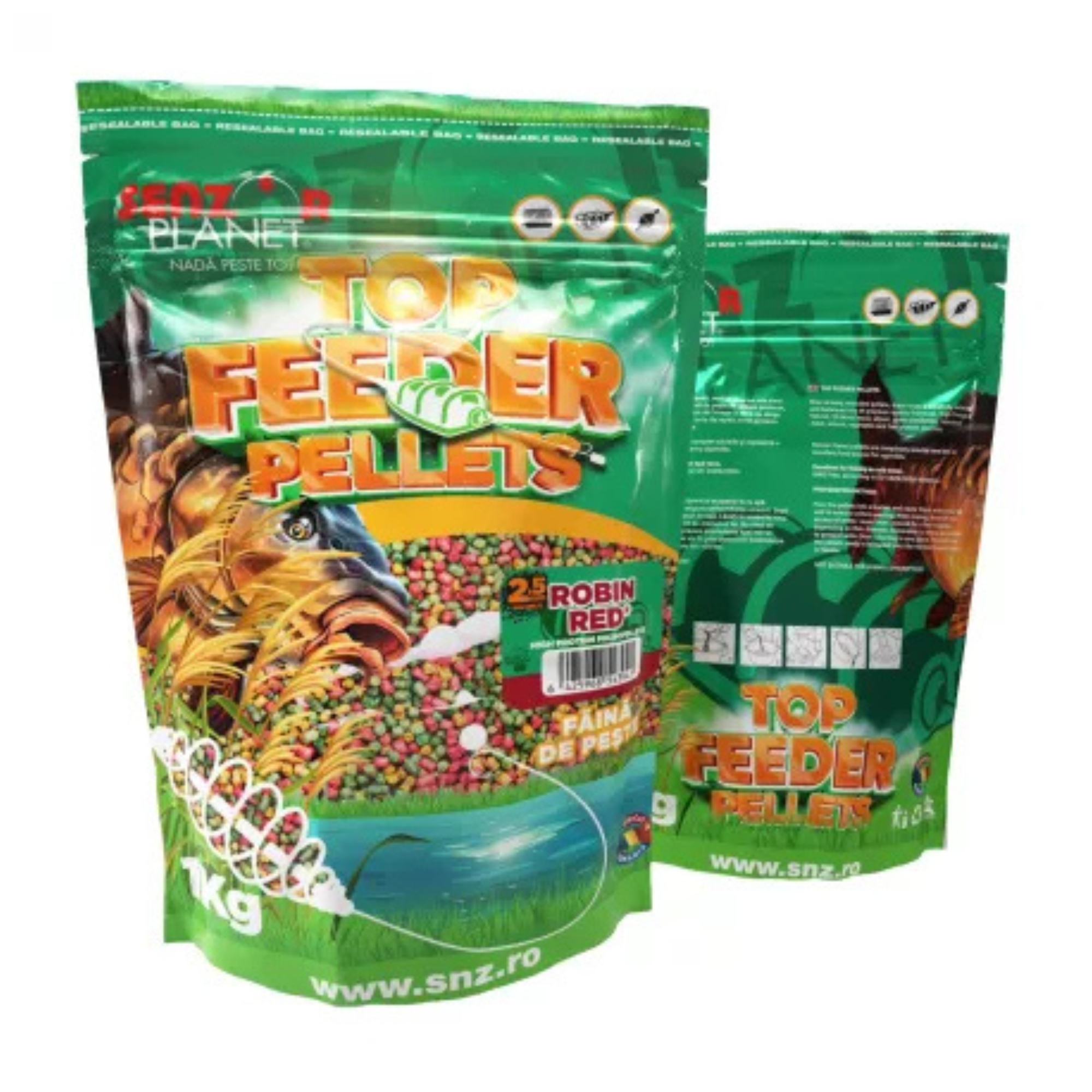 Pelete Top Feeder Robin Red Senzor Planet 2,5 mm - 1 kg